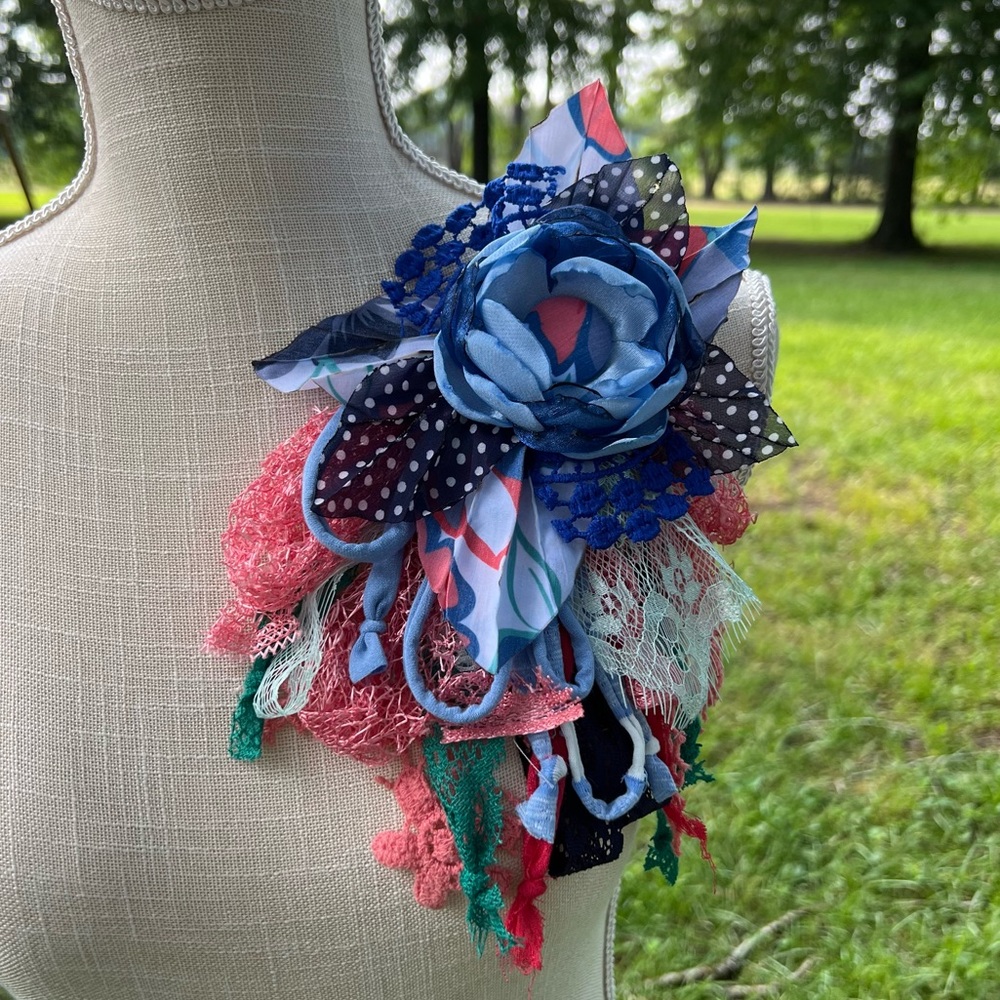 SOLD• Scrappy Flower Pin